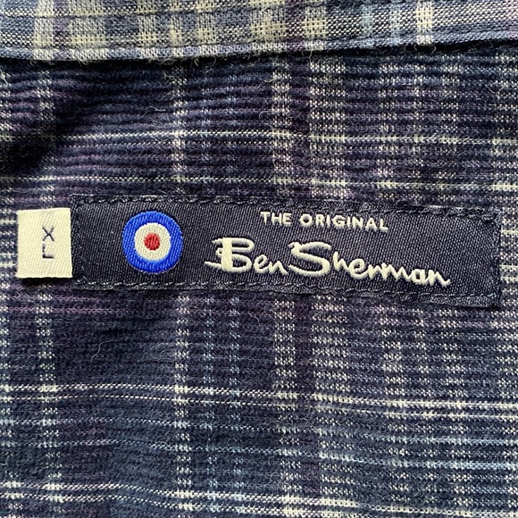 Host Pick 💙 Ben Sherman LONG-SLEEVE CORD PLAID SHIRT - NAVY - Picture 5 of 8